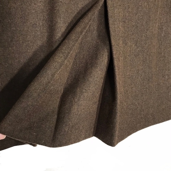 Vintage Fossil Brown Wool Blend Mini Skirt with Pockets Size 6 - Picture 6 of 15